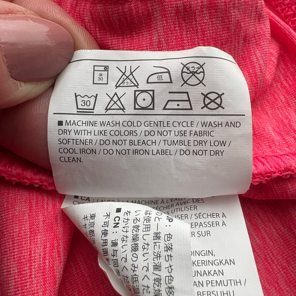 Old Navy Bright Pink Tank Top with Ruched Sides - Picture 7 of 7